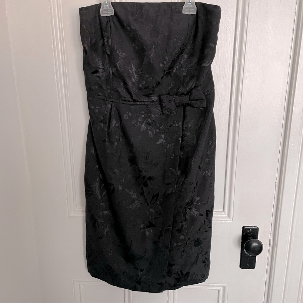 D.E.P.T thick upholstery feel strapless dress with back zip size M inside lining